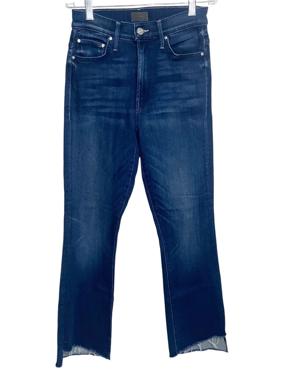 Mother Jeans Womens 26 Blue Insider Crop Step Fray Tongue And Chic USA Denim